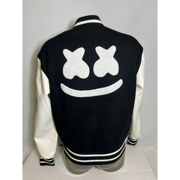 Marshmello Jackets & Coats Marshmello Mens Varsity Style Black